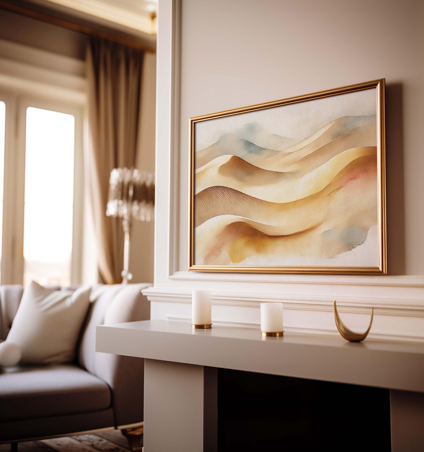 Nature Gift Dunes Wall Art Print - Desert Sand Home Decor, Family & Housewarming Nature-Inspired Artwork, New Home