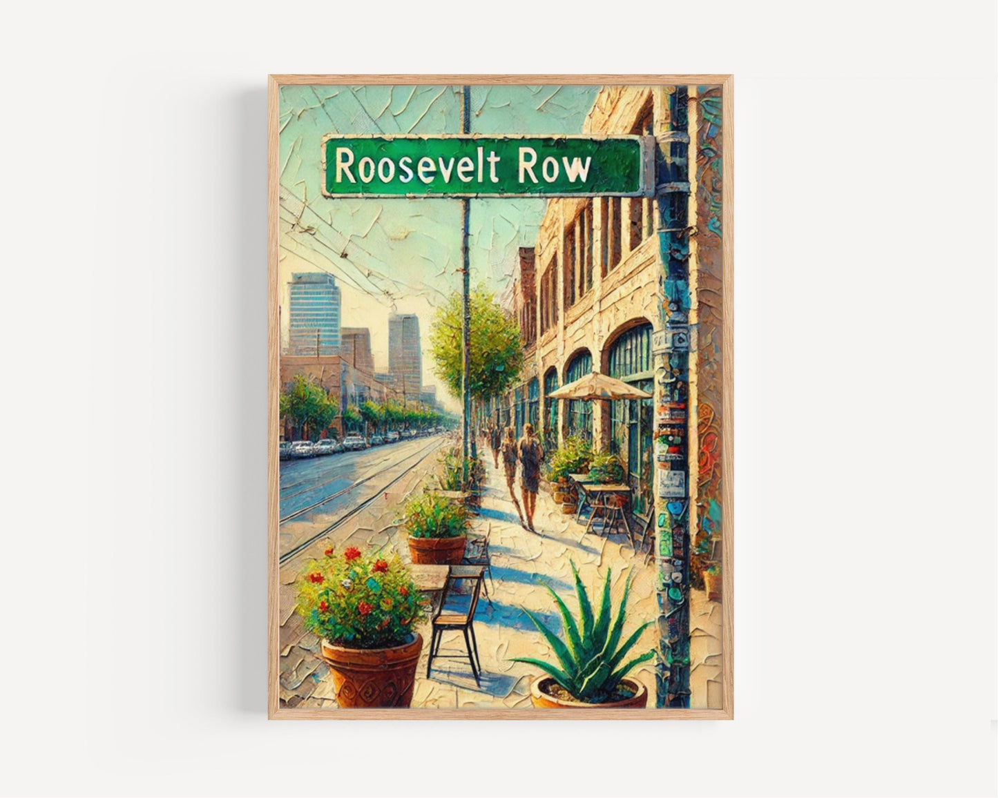 Roosevelt Row Wall Art, Phoenix Street Sign, Arizona Art Print, Creative Urban Decor, Travel Souvenir, Colorful Street Scene, Personalized