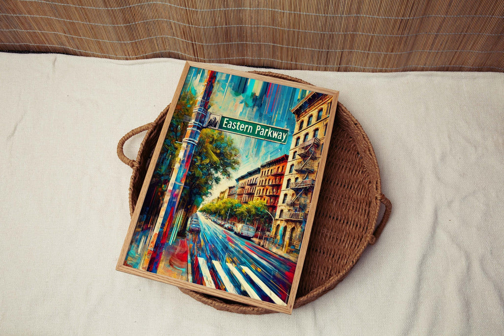 Eastern Parkway Wall Art Print - Brooklyn Travel Poster, New York City Decor, Housewarming & Brooklyn Gift, NYC Artwork