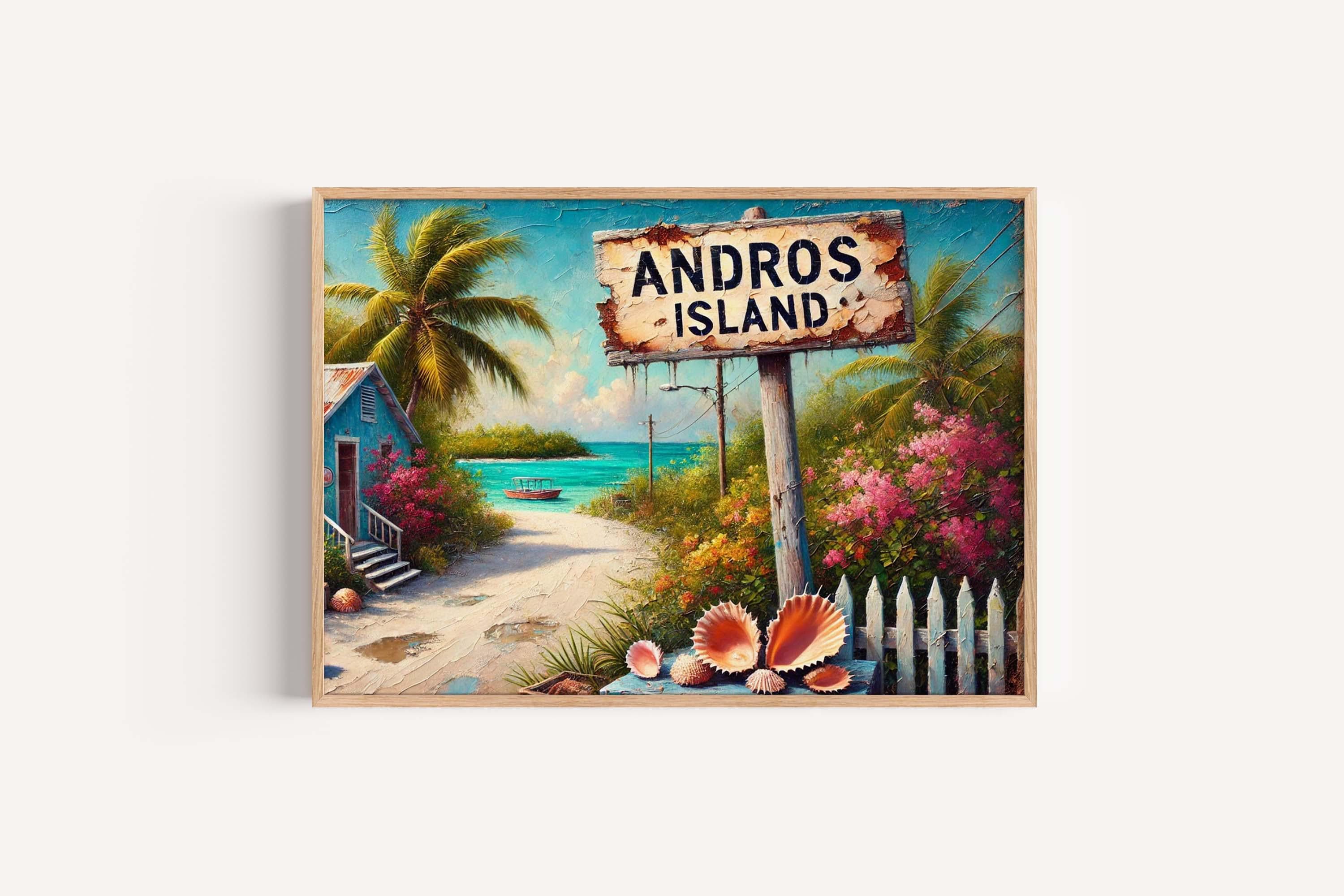 Andros Island Print Tropical - Andros Island, Bahamas