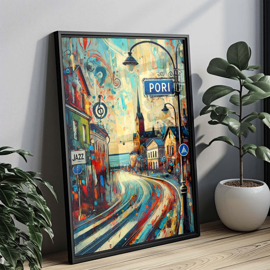 Pori Art Print Wall Decor, Finland City Travel Poster, Scandinavian Home Gift, European Artwork, Pori Wall Art Housewarming Gift