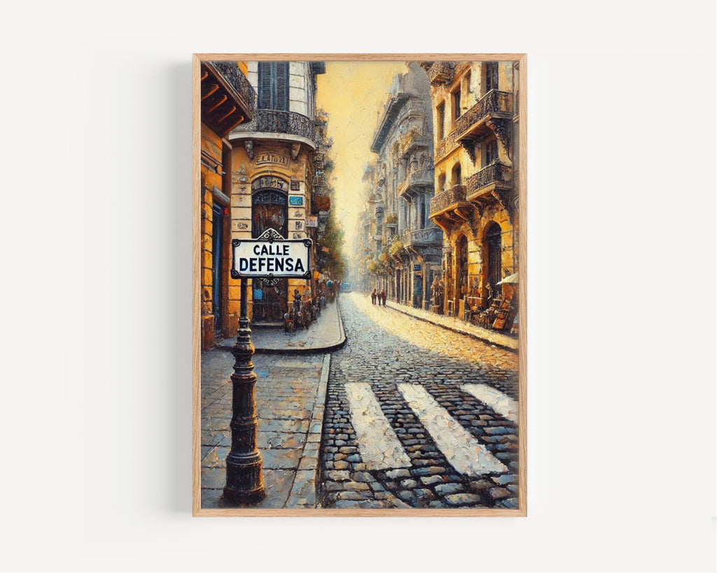 Calle Defensa Print Vintage - Buenos Aires, Argentina