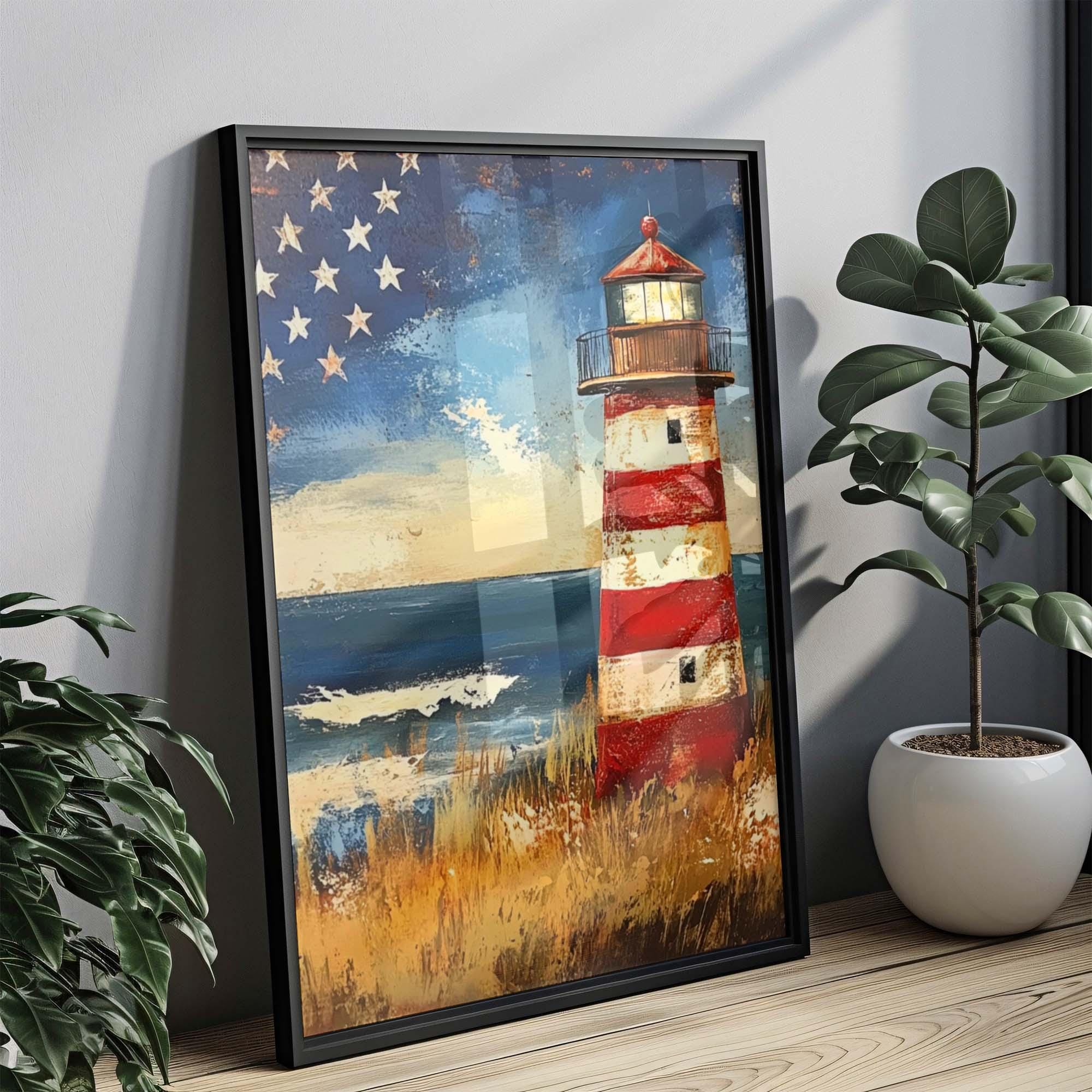 Lighthouse Wall Art Patriotic - United States