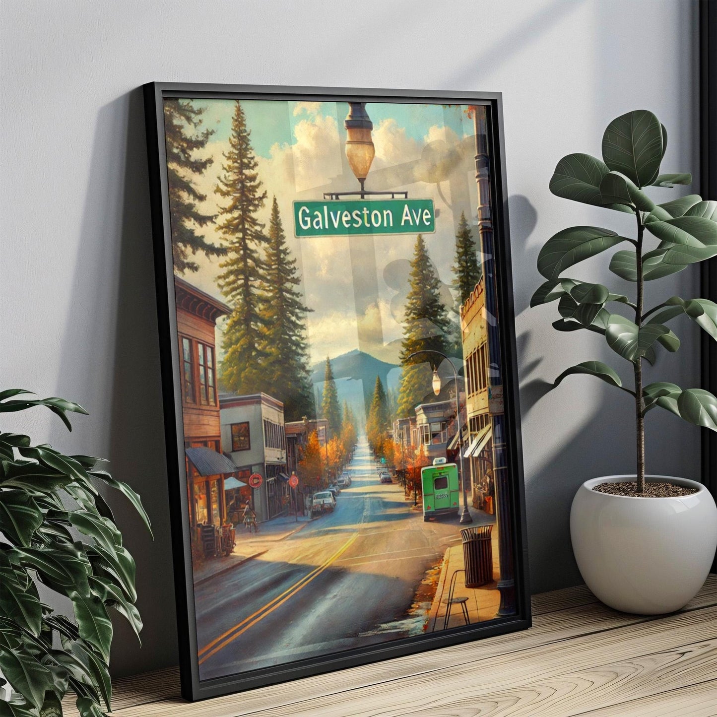 Galveston Ave, Bend Oregon Print: Scenic Street Sign Art