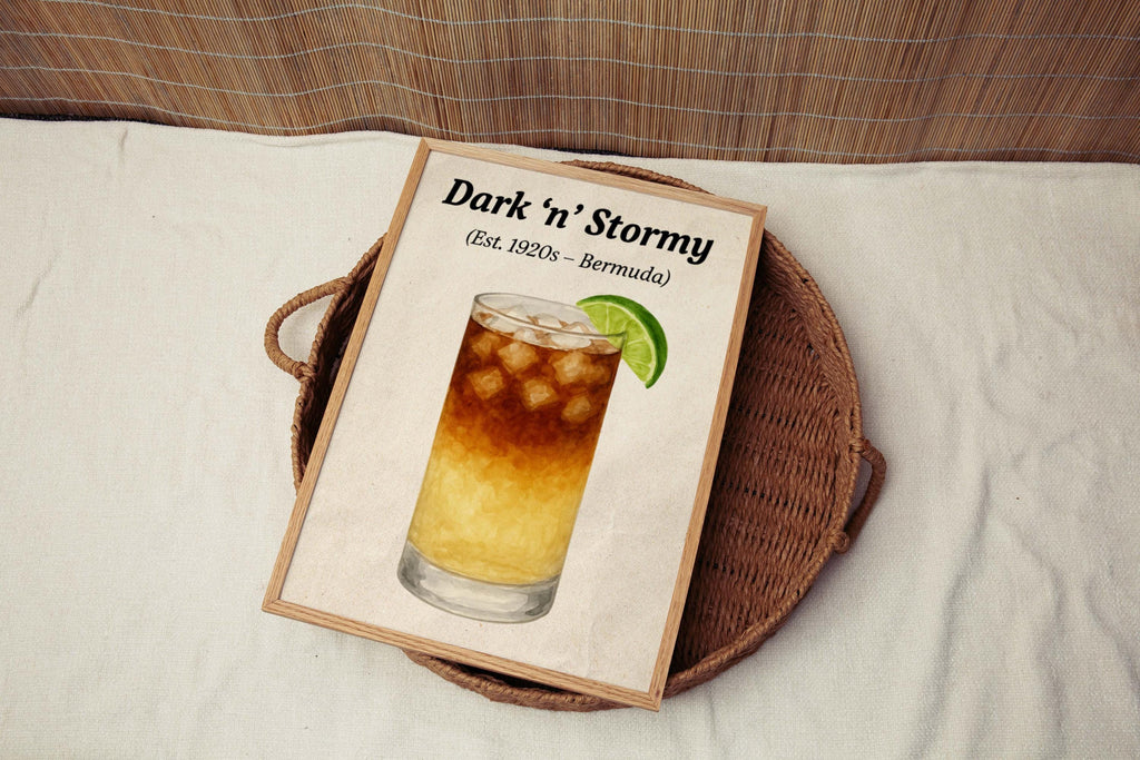 Dark 'N' Stormy Cocktail Print Minimalist