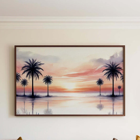 Nature Gift Palm Tree Wall Art, Beach Print Home Decor, New Home & Housewarming Gift, Family Nature Art, Tropical Palm Tree Print