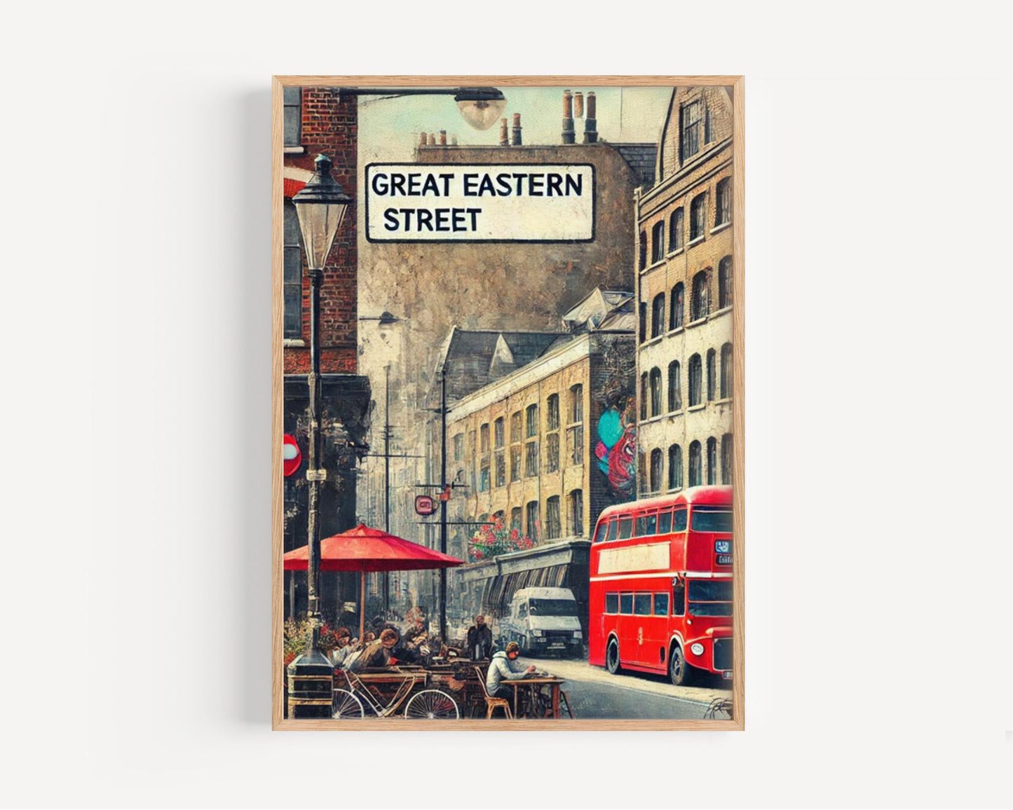 Great Eastern Street Wall Art London Print, UK Street Sign Decor, Shoreditch Cityscape, Travel Souvenir, Modern Urban Art, Gift
