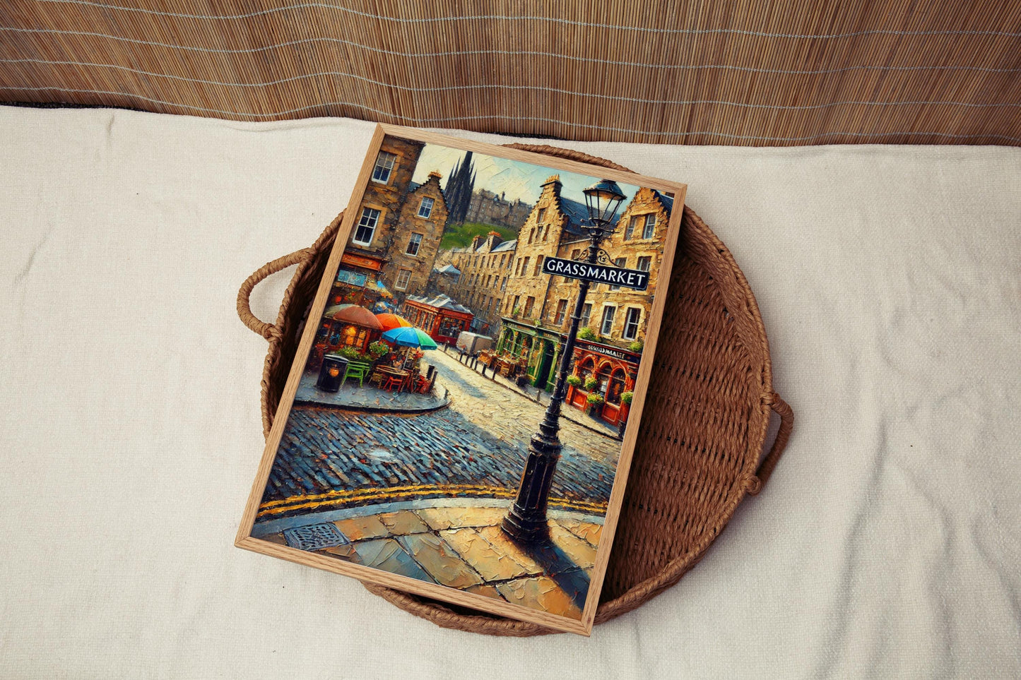 Edinburgh Grassmarket Wall Art - Scotland Travel Print & Poster, Housewarming Gift, Edinburgh Cityscape Artwork