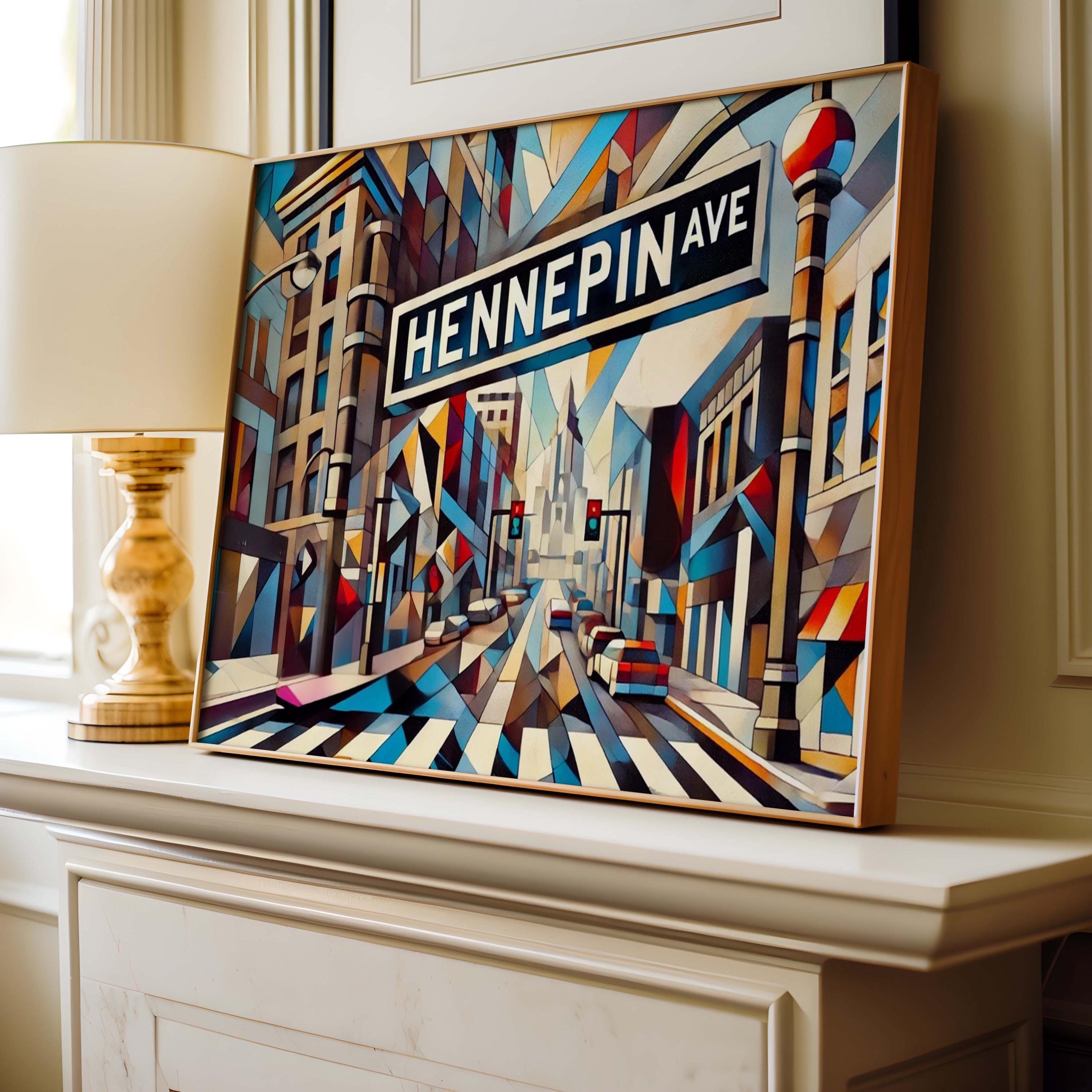 Hennepin Ave Print Minneapolis Wall Art, Minnesota Travel Poster, Unique Housewarming Gift, Hennepin Avenue Decor, Minnesota Art Print