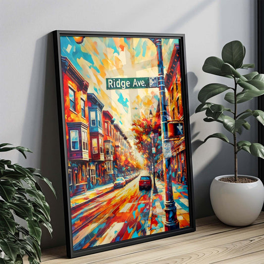 Ridge Ave Print - Philadelphia Wall Art, Philly Gift, Travel Poster & Pennsylvania Housewarming Artwork