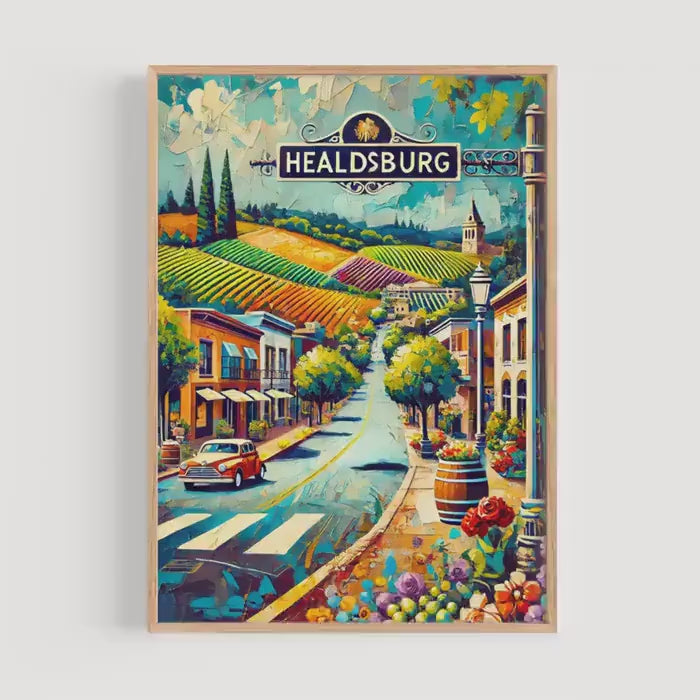 Healdsburg Wall Art Vintage - Healdsburg, California, USA