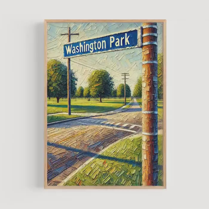 Washington Park Print Cityscape - Denver, Colorado, USA