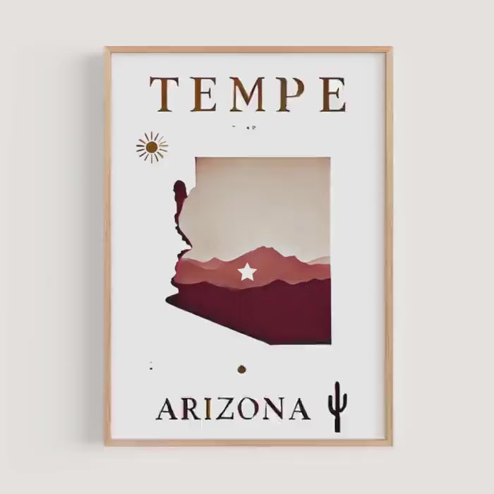 Tempe Wall Art Decor - Tempe, Arizona, USA