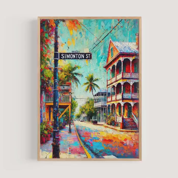 Simonton St Print - Key West, Florida, USA