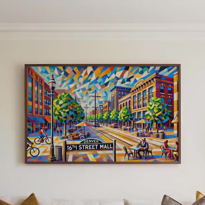 16th Street Mall Print - Denver, Colorado, USA