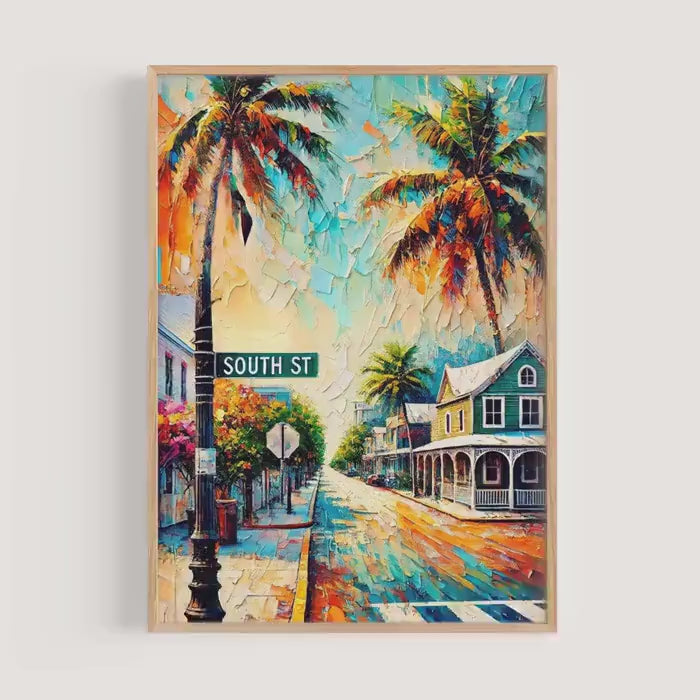 South Street Travel Print - Key West, Florida, USA