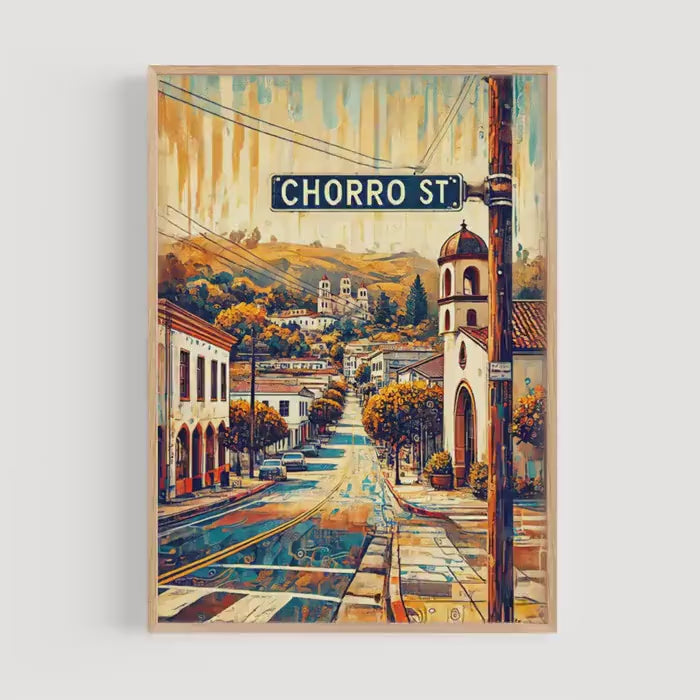 Chorro Street Wall Art - San Luis Obispo, California, USA