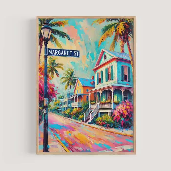 Margaret St Print Vintage - Key West, Florida, USA