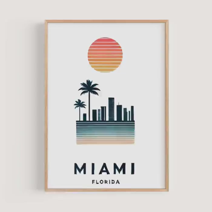 Miami Wall Art Tropical - Miami, Florida, USA
