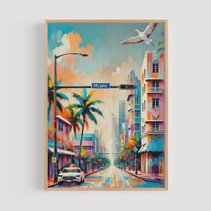 Miami Wall Art Coastal - Miami, Florida, USA