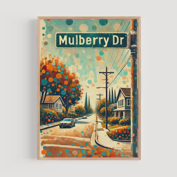Mulberry Drive Print - Los Angeles, California, USA