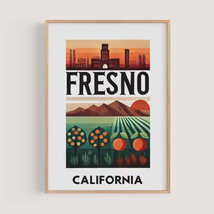Fresno Print - Fresno, California, USA