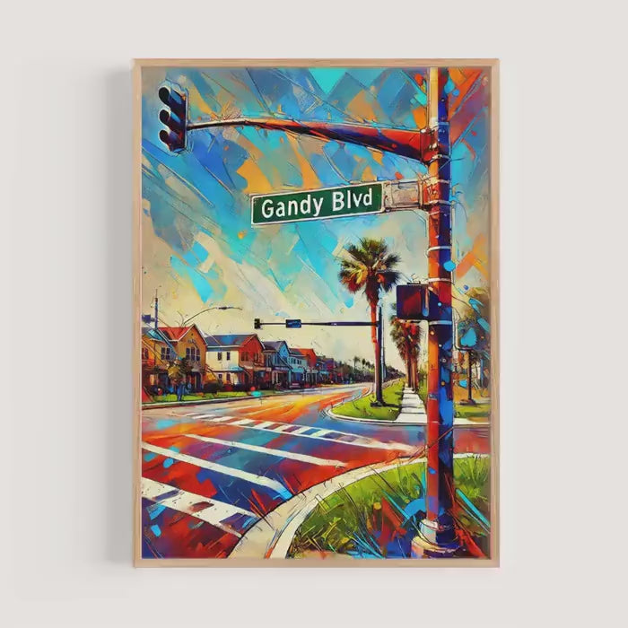 Gandy Blvd Print - Tampa, Florida, USA