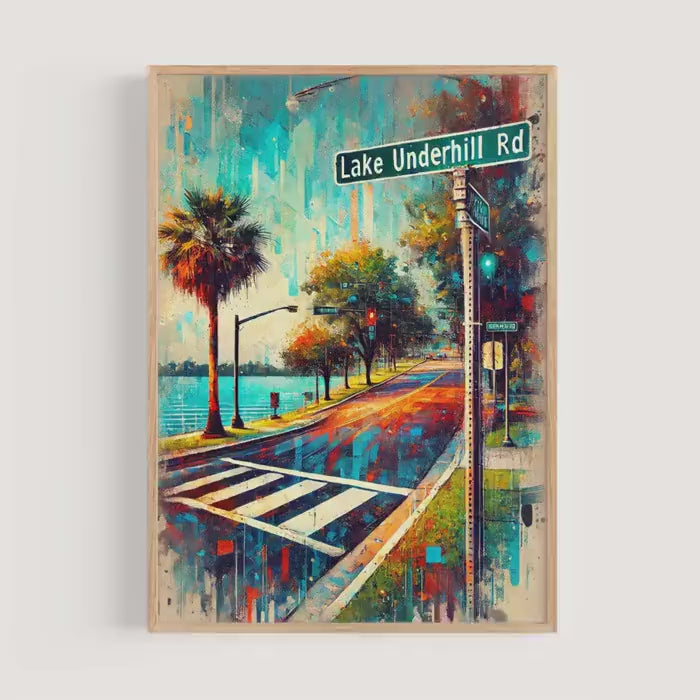 Lake Underhill Road Print - Orlando, Florida, USA