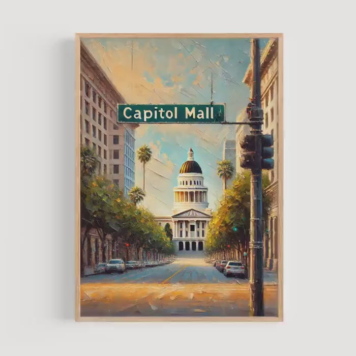 Capitol Mall Wall Art - Sacramento, California, USA