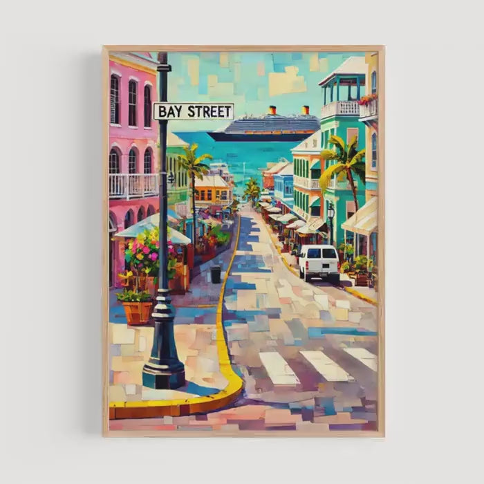 Bahamas Bay St Wall Art - Nassau, Bahamas