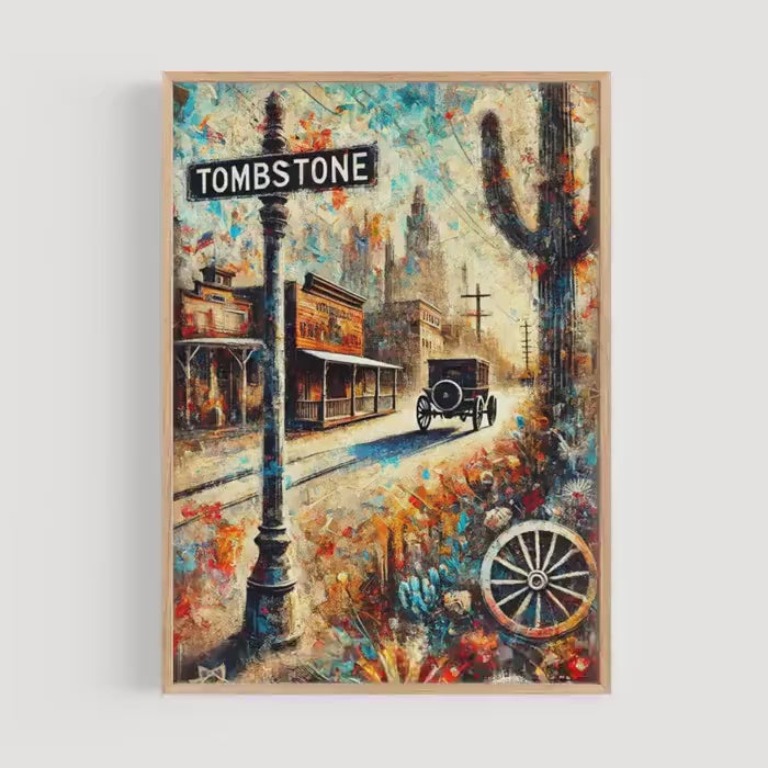 Arizona Tombstone Wall Art Print, Travel Poster, USA Home Decor, Arizona Gift & Housewarming Present, Southwest Travel Art
