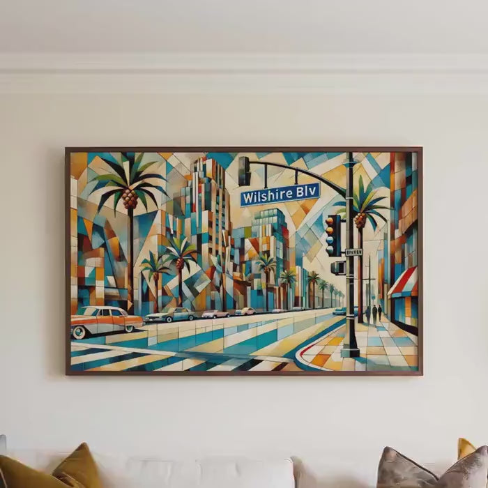 Wilshire Boulevard Print - Los Angeles, California, USA