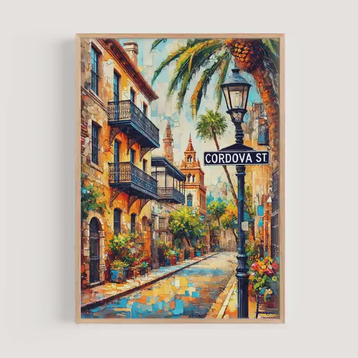 Cordova Street Print - St Augustine, Florida, USA