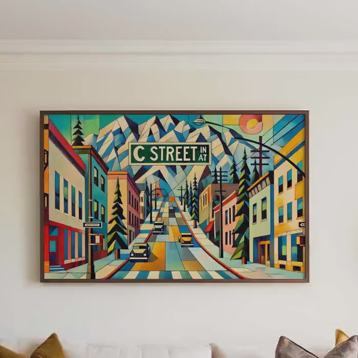 C Street Gift Alaska Wall Art Print, Travel Poster & Souvenir, Housewarming Decor, C St Travel Map, Unique Alaska Home Gift