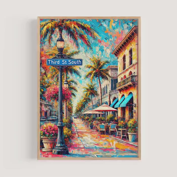 Third Street South Print - Naples, Florida, USA