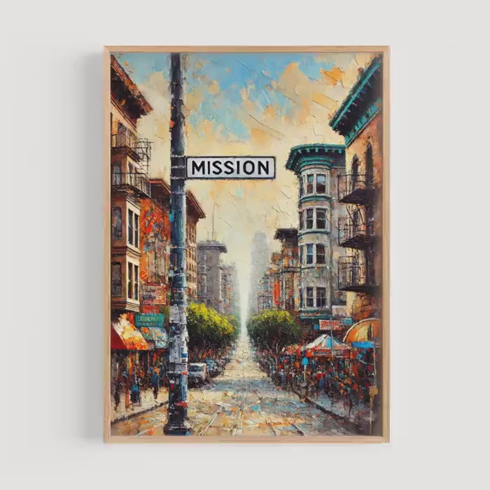 Mission Street Wall Art - San Francisco, California, USA