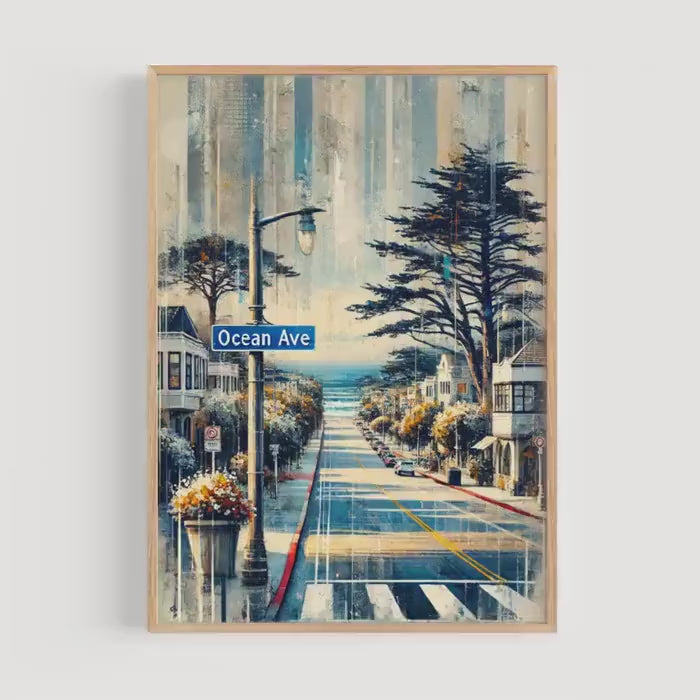 Ocean Ave Coastal Wall Art - California, USA