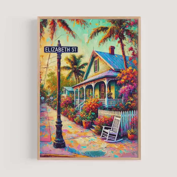 Elizabeth St Print Tropical - Key West, Florida, USA