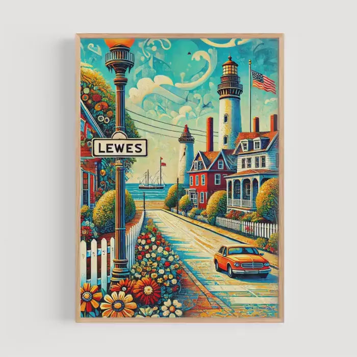 Lewes Travel Poster - Lewes, Delaware, USA