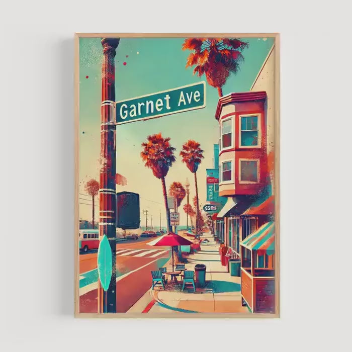 Garnet Avenue Print - Pacific Beach, California, USA