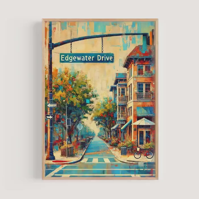 Edgewater Drive Print - Orlando, Florida, USA