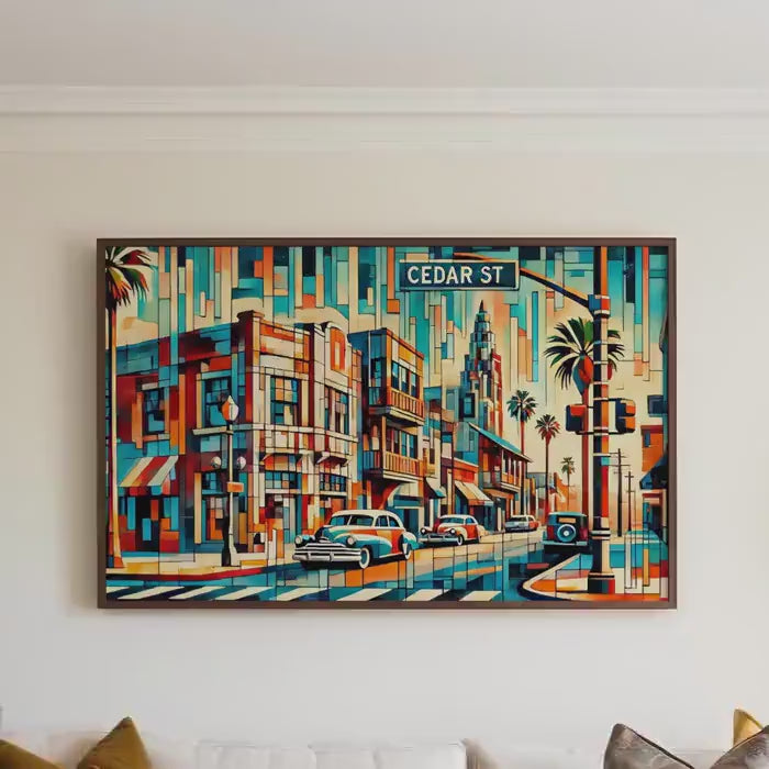 Cedar Street Wall Art Modern - San Diego, California, USA