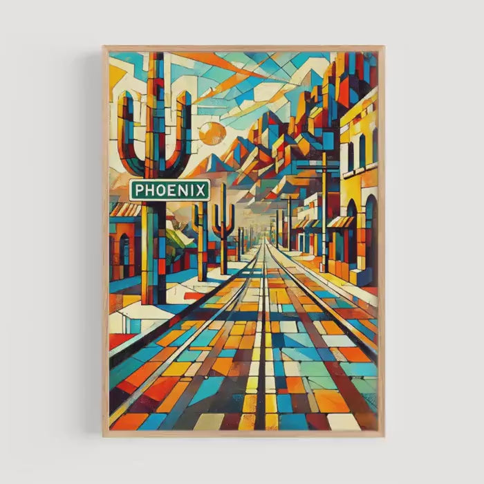 Pheonix Wall Art Print - Arizona Travel Poster, USA Souvenir Artwork, Housewarming Gift, Southwest Home Decor, Travel Gift Idea