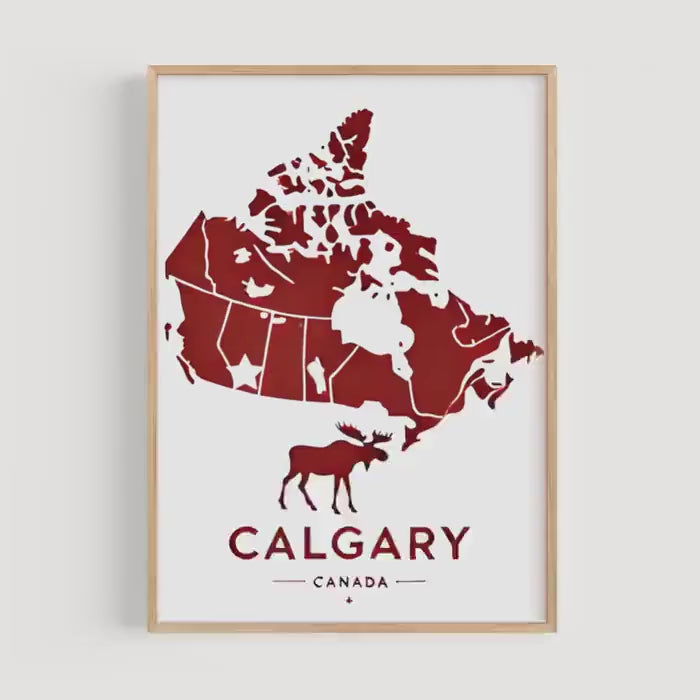 Calgary Map Poster Vintage - Calgary, Canada