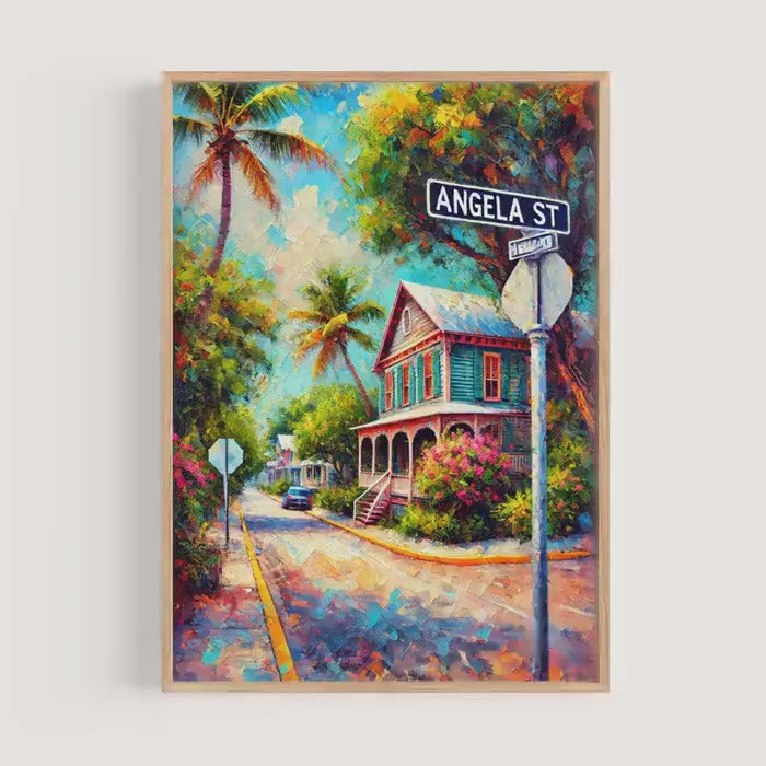 Angela Street Print - Key West, Florida, USA