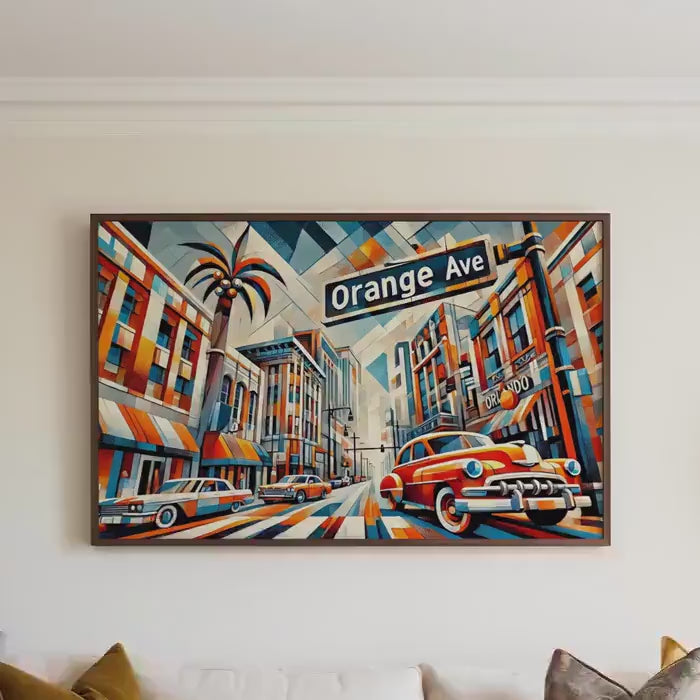Orange Ave Wall Art Modern - Orlando, Florida, USA