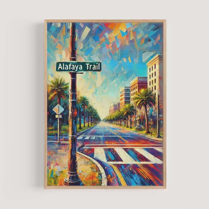 Alafaya Trail Print - Orlando, Florida, USA