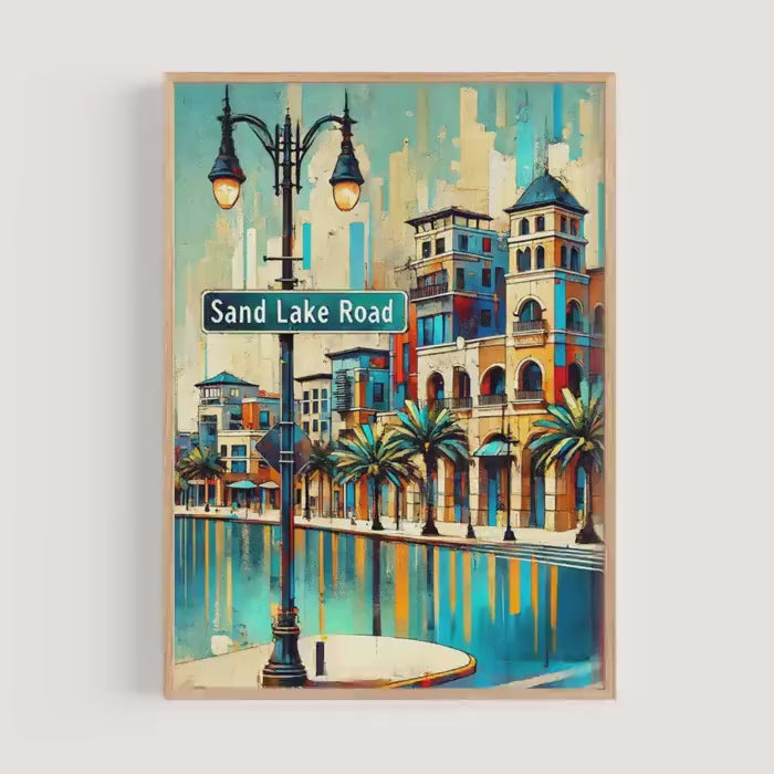 Sand Lake Road Print - Orlando, Florida, USA