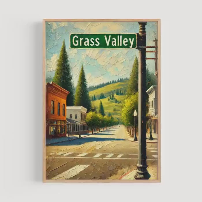 Grass Valley Vintage Poster - Grass Valley, California, USA