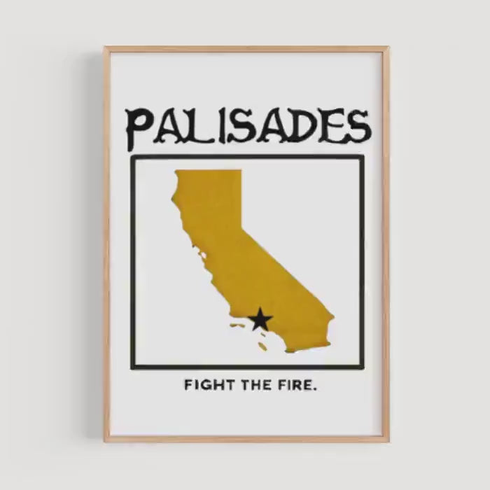 Palisades Fire Print - California, USA